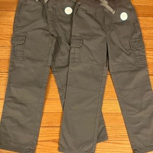Carters boys size 6 dark gray cargo pants set of 2. New with tags.